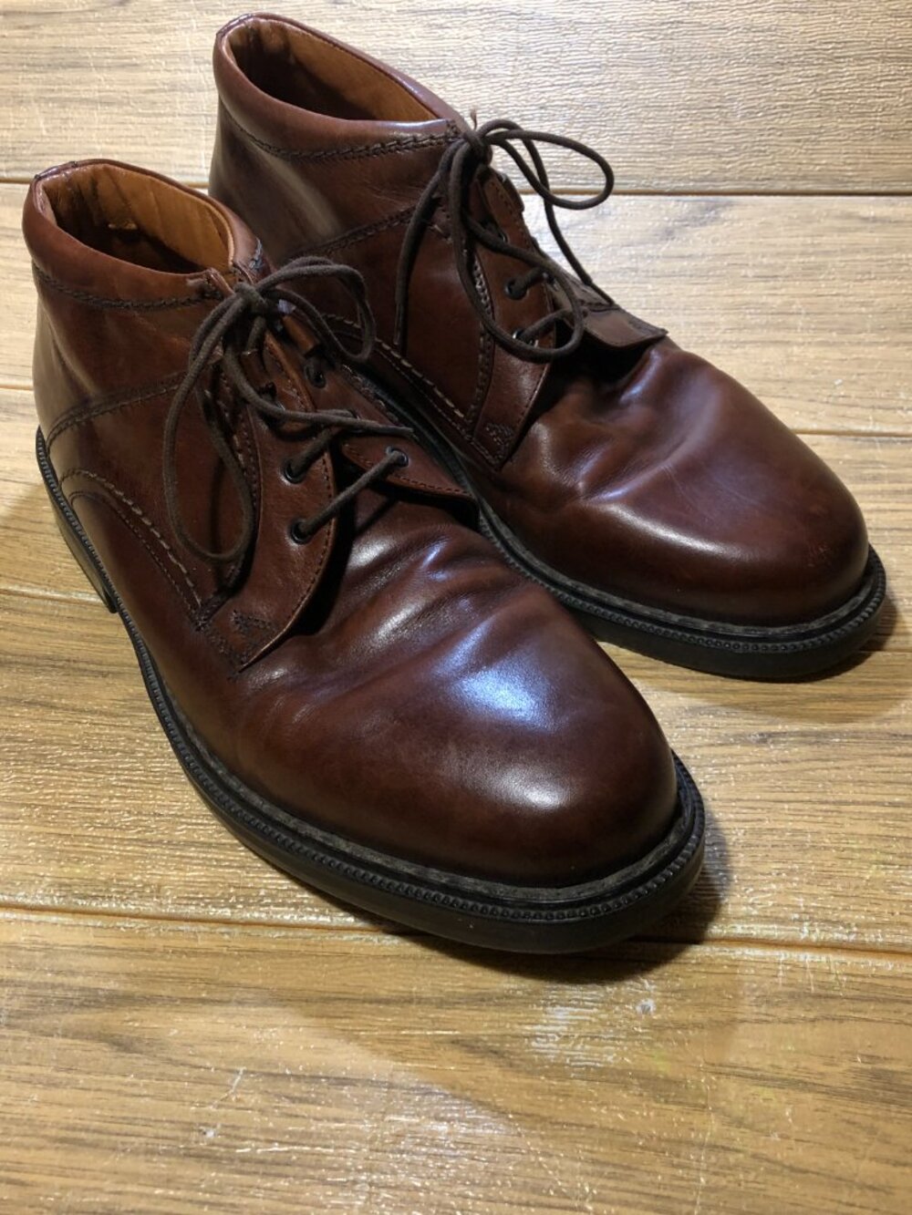 Johnston & Murphy men high calf leather oxfords, style Passport, Chukka boots,10